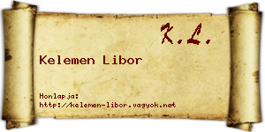 Kelemen Libor névjegykártya